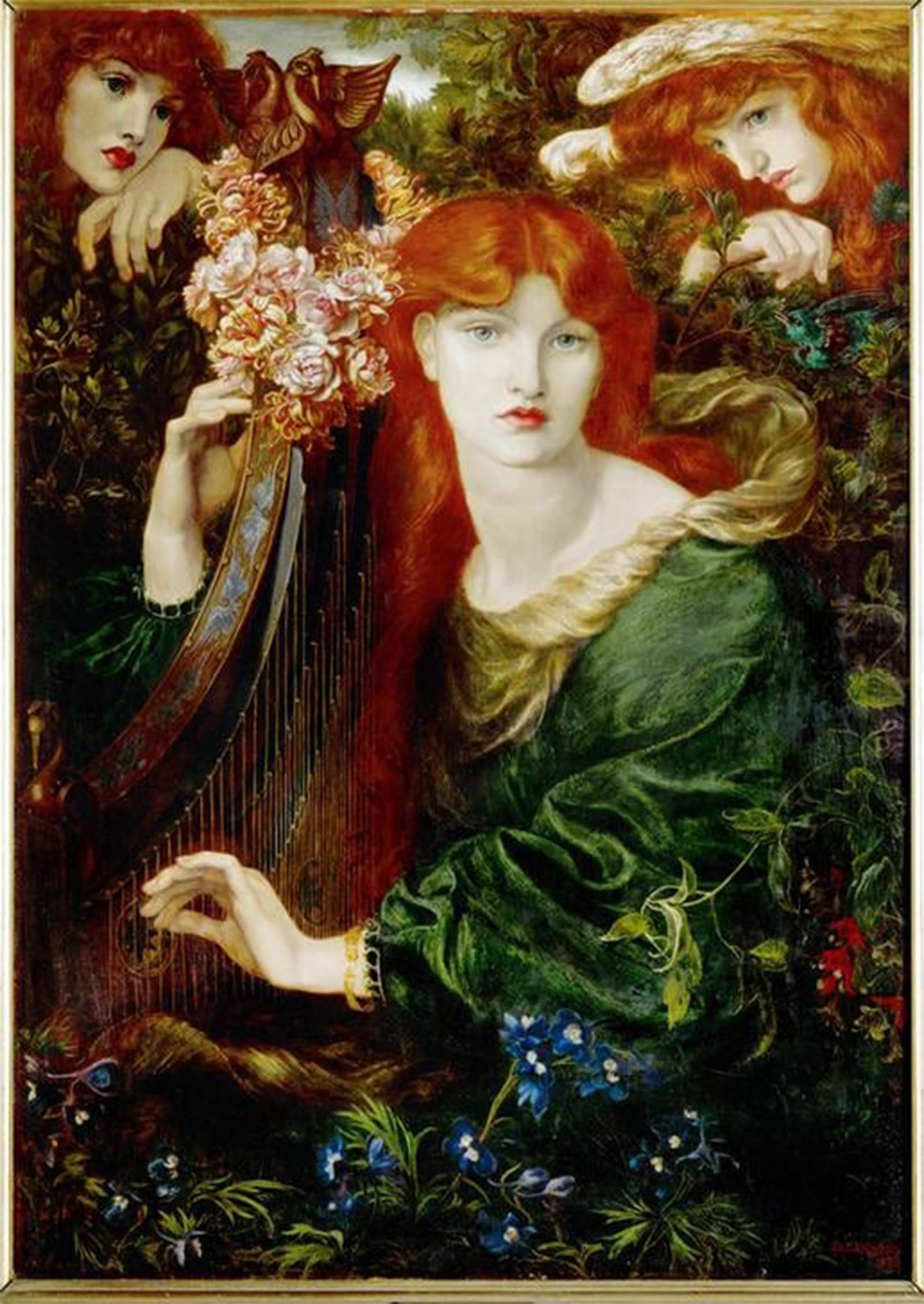 ARTXLXXBN Famous Painting Art Wall Decor Abstract Art Picture the Garland by Dante Gabriel Charles Rossetti Animal Pictures for Home Decor 60x90cm