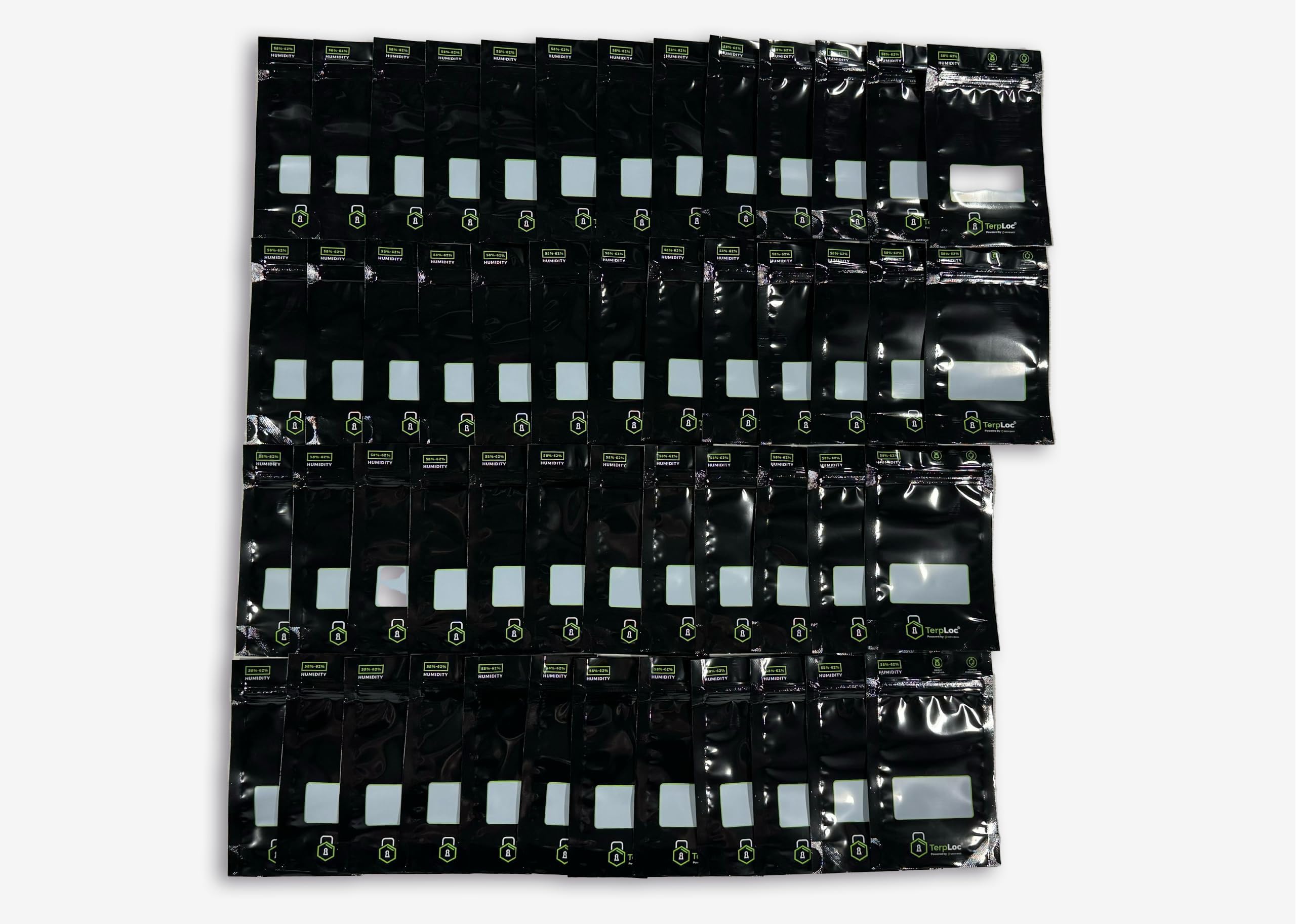 Official Grove Bags 1/4oz Window 50-Pack - (50) 1/4oz Windowed Terploc Pouches