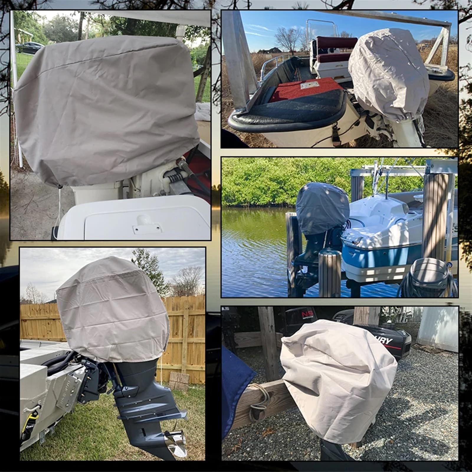 Copertura per Motore Fuoribordo Copertura for motore fuoribordo yacht, tela, protezione impermeabile, accessori barche, nautica(60-100HP)