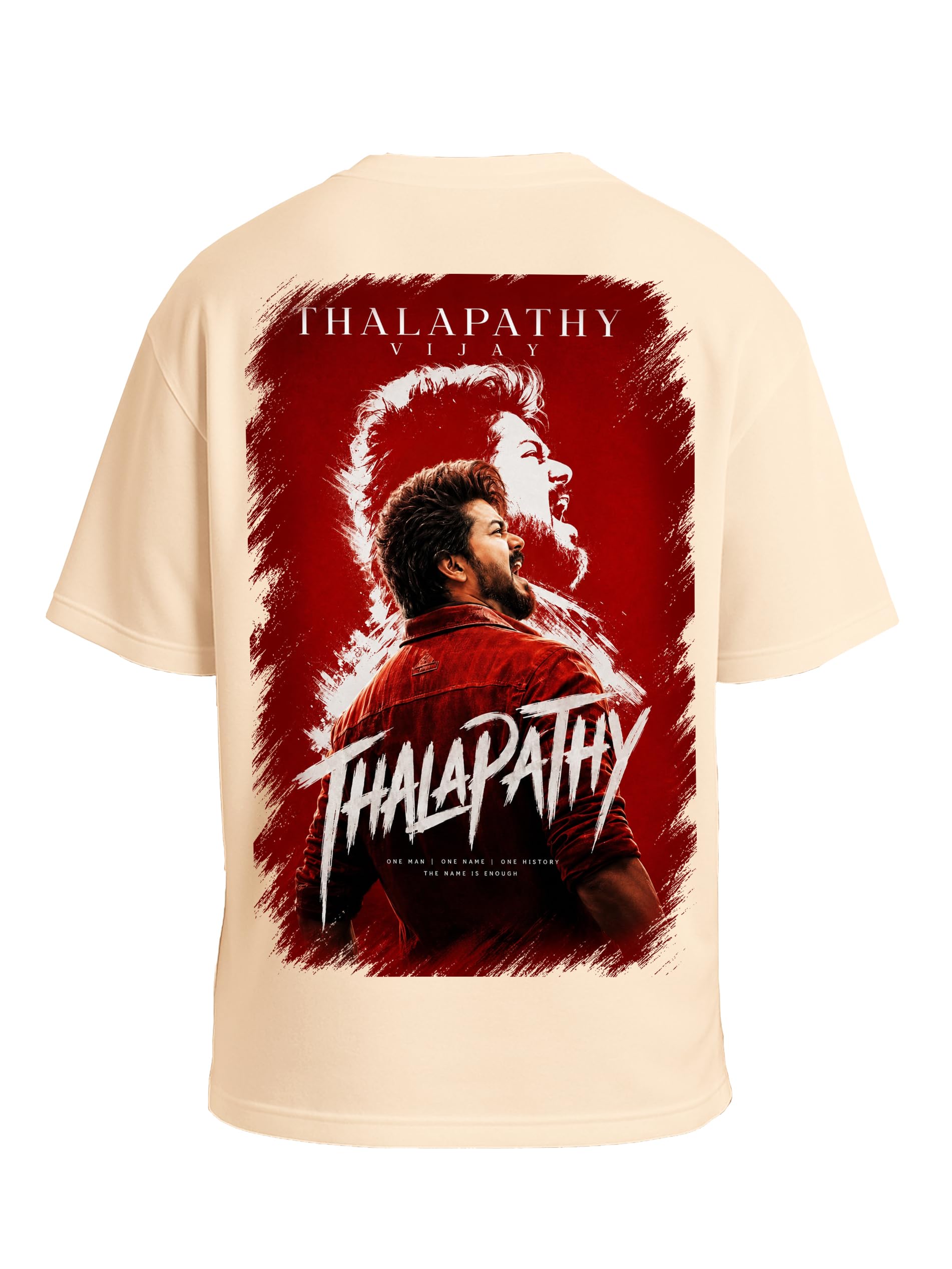 Oversized T-Shirts for Men | Thalapathy Vijay Time to Lead Printed Cotton Half Sleeve Jana Nayagan Vijay T-Shirt-image-14
