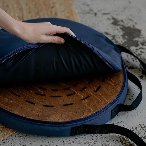 Miniatura 59 de Disco de cascada de 20 pulgadas meditativo de madera para baño de sonido relajante forma de géiser (sin bolsa)