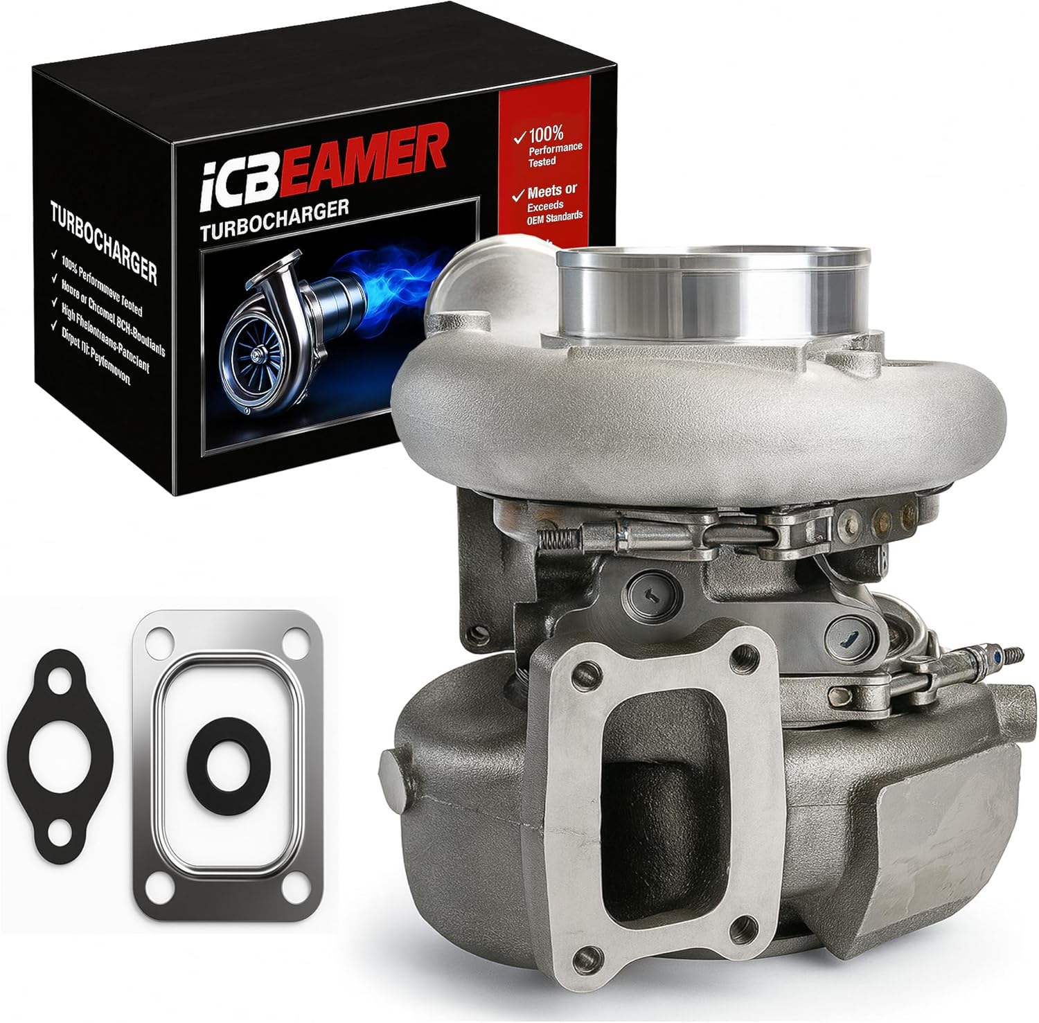 ICBEAMER HE431V Turbocharger Turbo for ISB 6.7L Diesel| Replacement for 3773765 3791416 4033197 4041256 4043498 4046953 4046954 4046955 504139767 | Variable Geometry Turbo with Gaskets