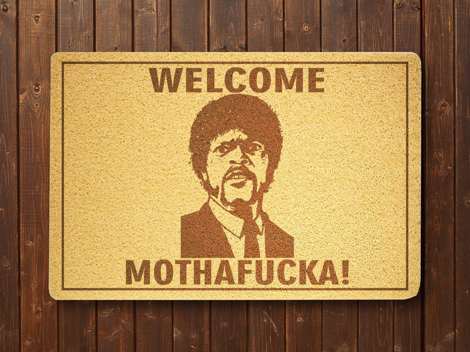 OLESIAstudios Pulp Fiction Doormat Sweet Home Supplies Décor Accessories Unique Gift Handmade Present Idea Original Design Commercial Outside Inside Personalized Quotes Exterior