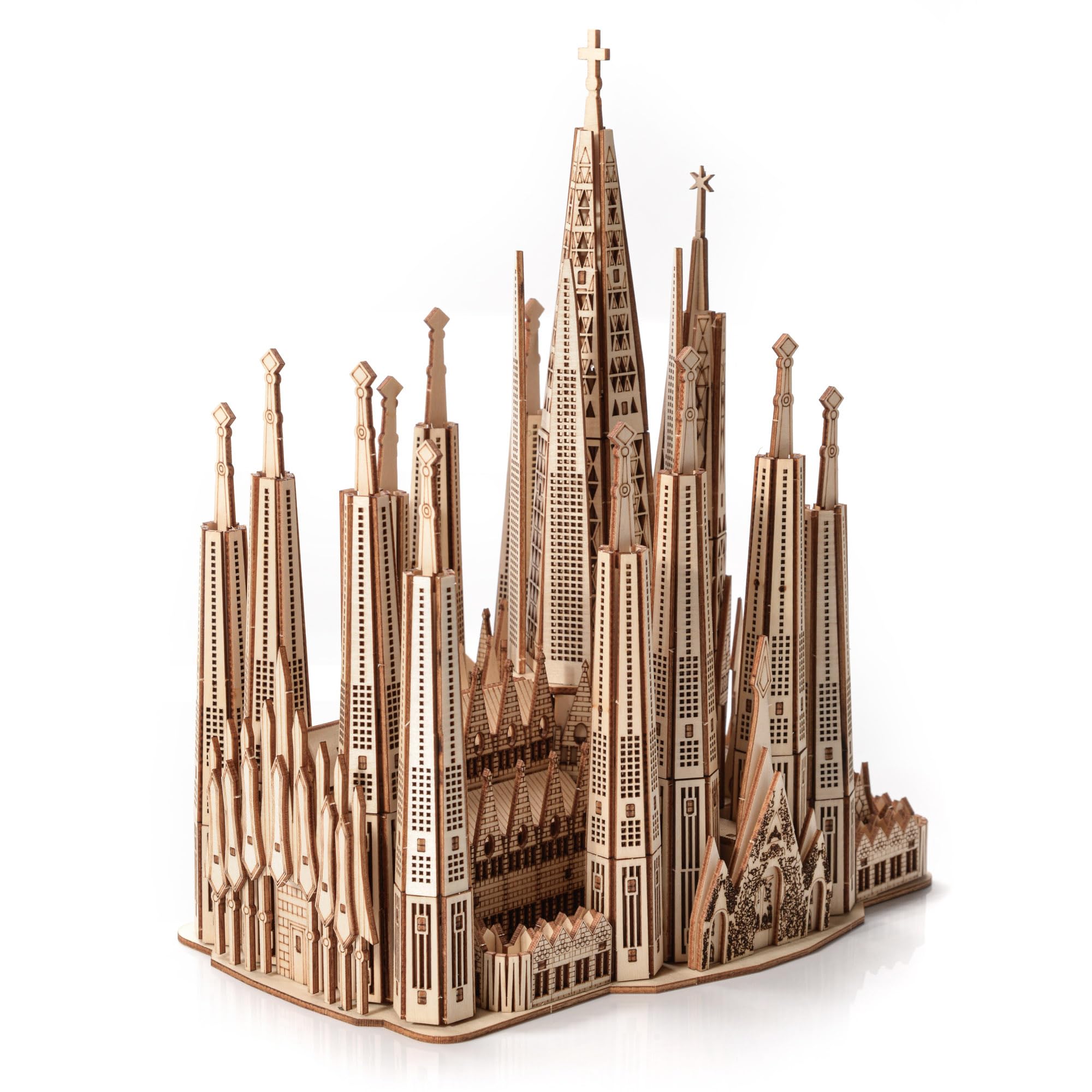Little Story Puzzle éducatif en bois - Modèle 3D - Kit à faire soi-même - Cadeau pour enfants et adultes - (Sagrada Familia)