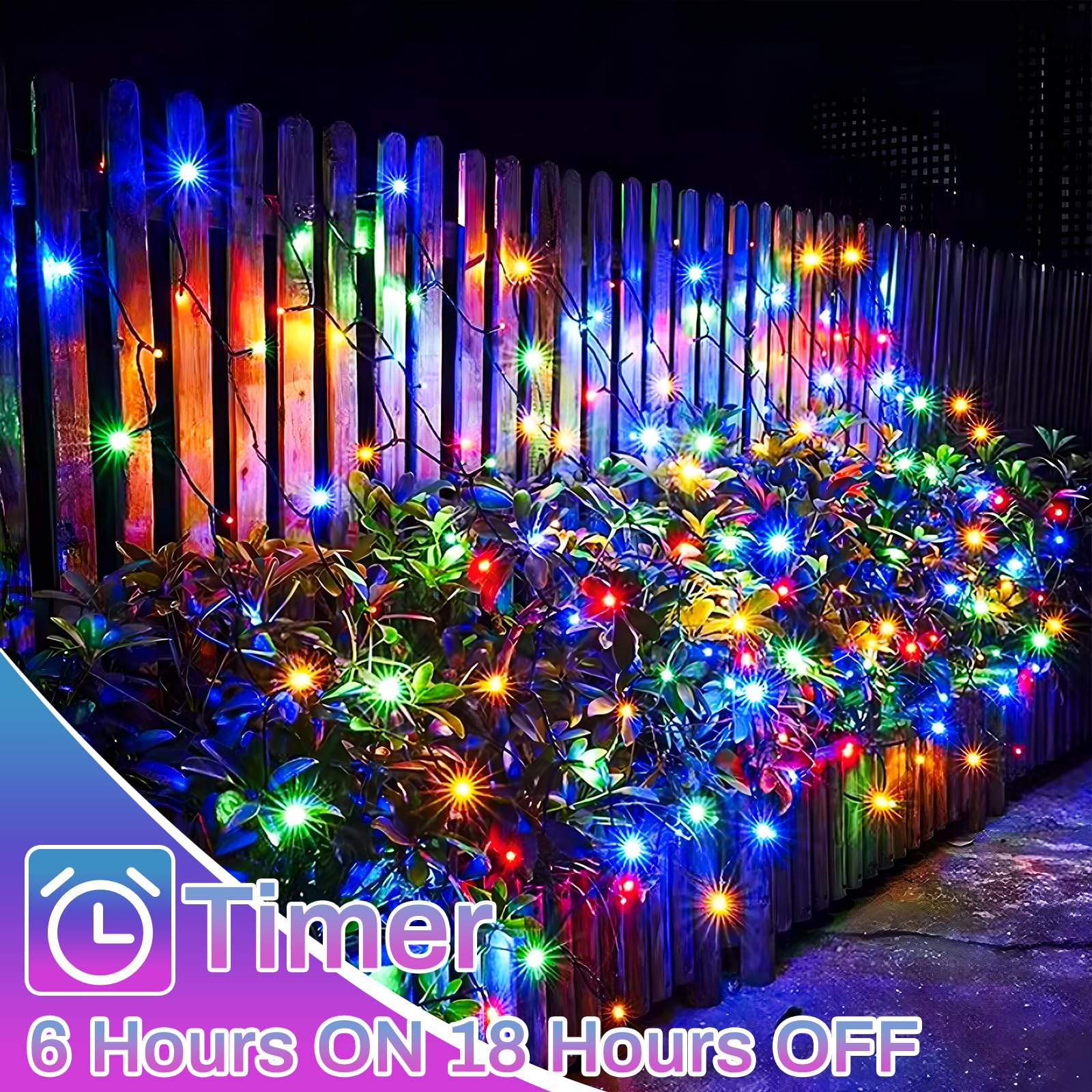 Weihnachtsbeleuchtung, 1000 LEDs, 1,8 m, wasserdicht, für den Außenbereich, Timer, 8 Modi, funkelnde Lichterkette, LED-Lichterkette für den Innenbereich, für Hochzeit, Party, Hof, Hausdekoration