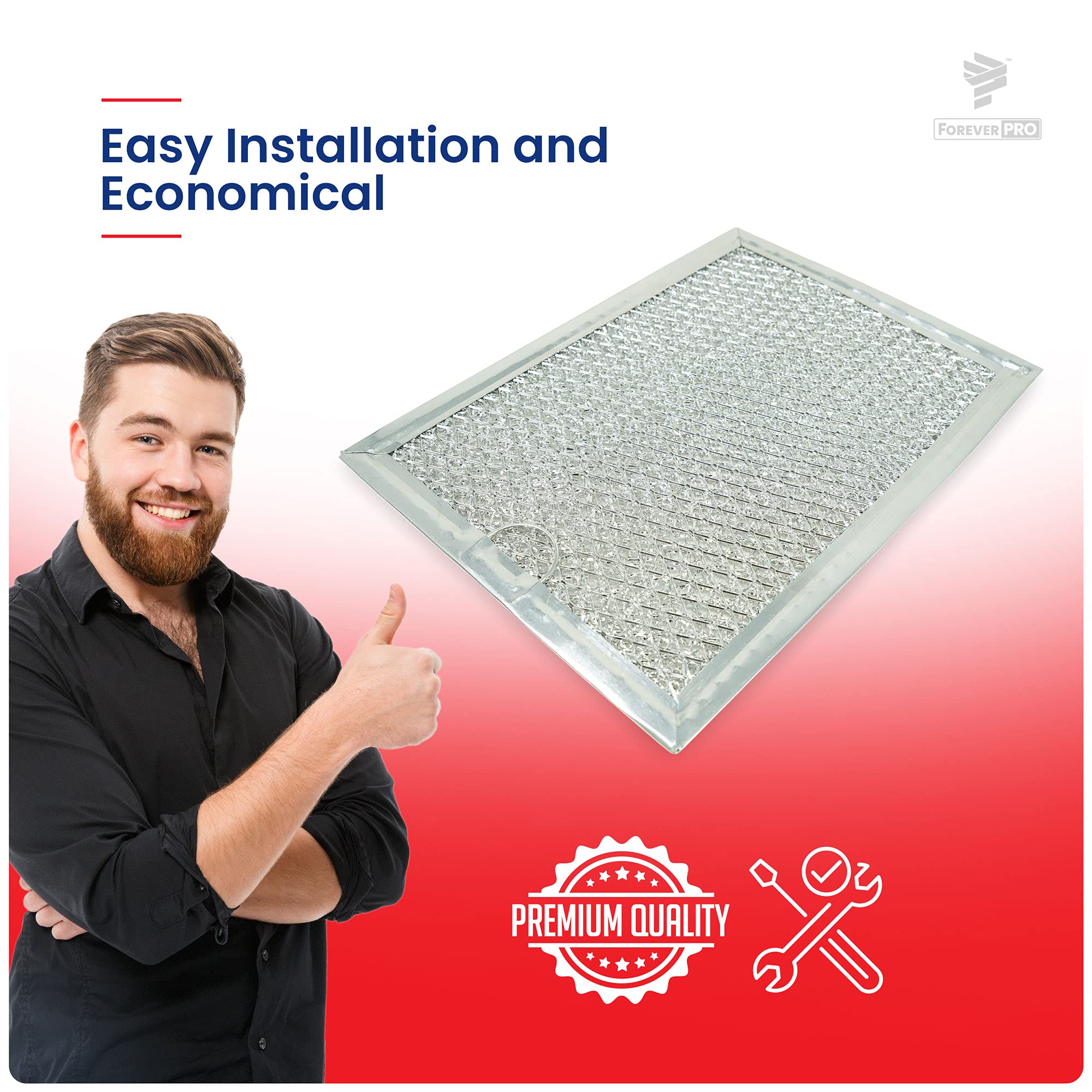 ForeverPRO 5303319568 Grease Filter for Frigidaire Microwave 5304440336 634768 AH466987 EA466987