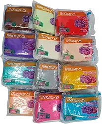 Massa Para Biscuit Inkway Kit 12 Cores 85g Cada Não Tóxico para modelagem e artesanato