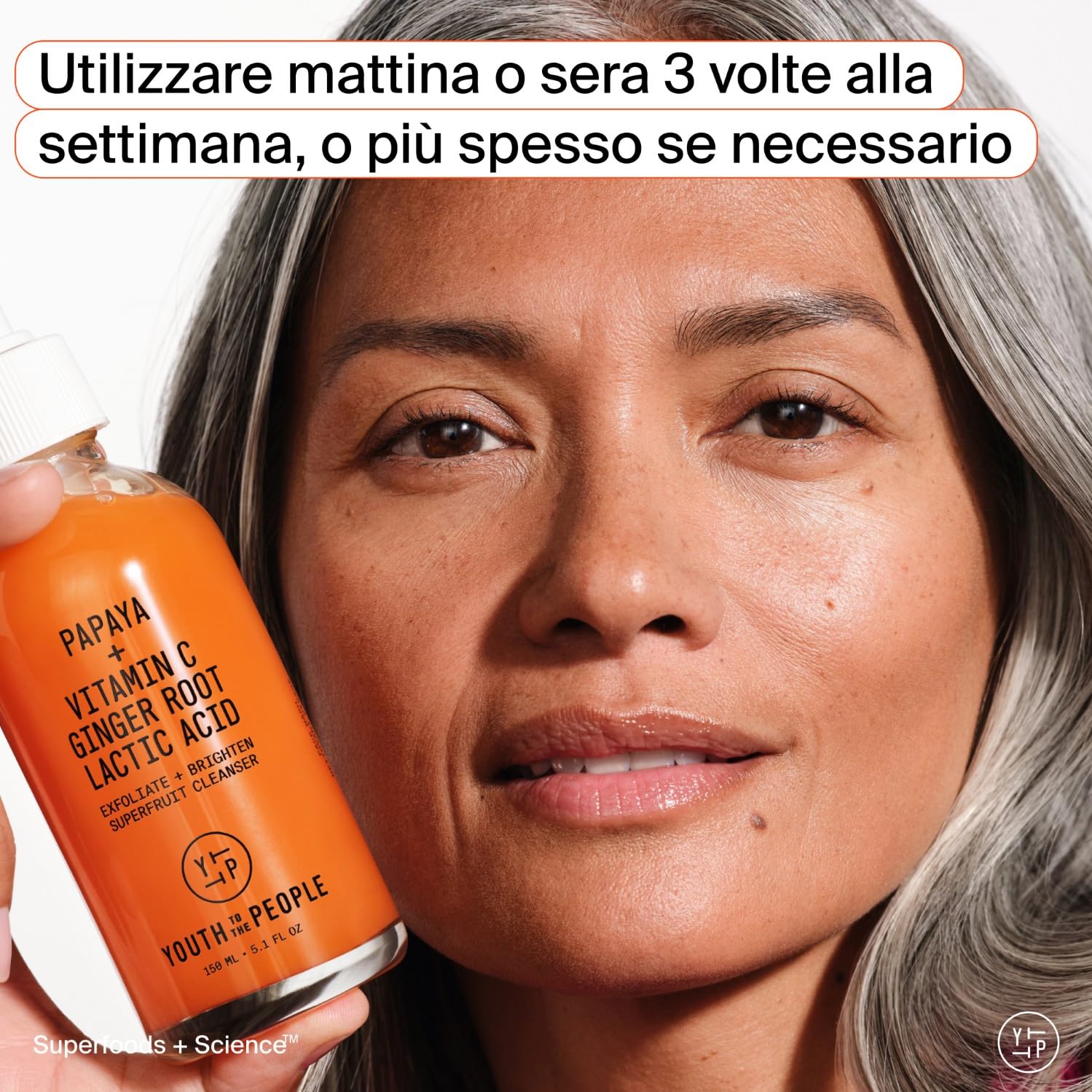 Youth To The People Superfruit Cleanser, Detergente Viso Esfoliante Delicato, Con Papaya e Vitamina C, Detergente Idratante Lenitivo, Illuminante, Struccante Delicato per la Pelle