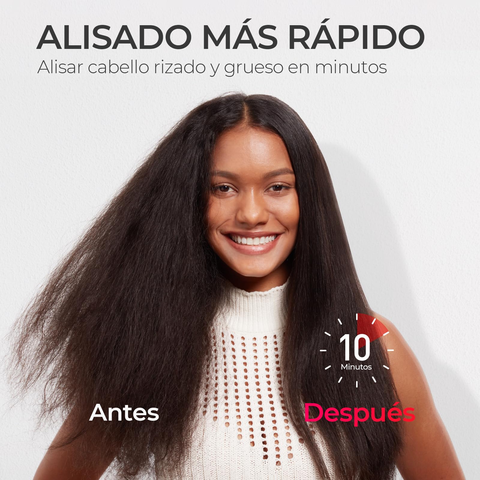 TYMO Iónico Cepillo Alisador Pelo - TYMO Ionic Plus Plancha del Pelo Profesional, Peinado Rápido, 16 Temperaturas, 80-230 ℃, Pantalla LCD, Voltaje Universal, Calentamiento Rápido, Anti-escaldaduras