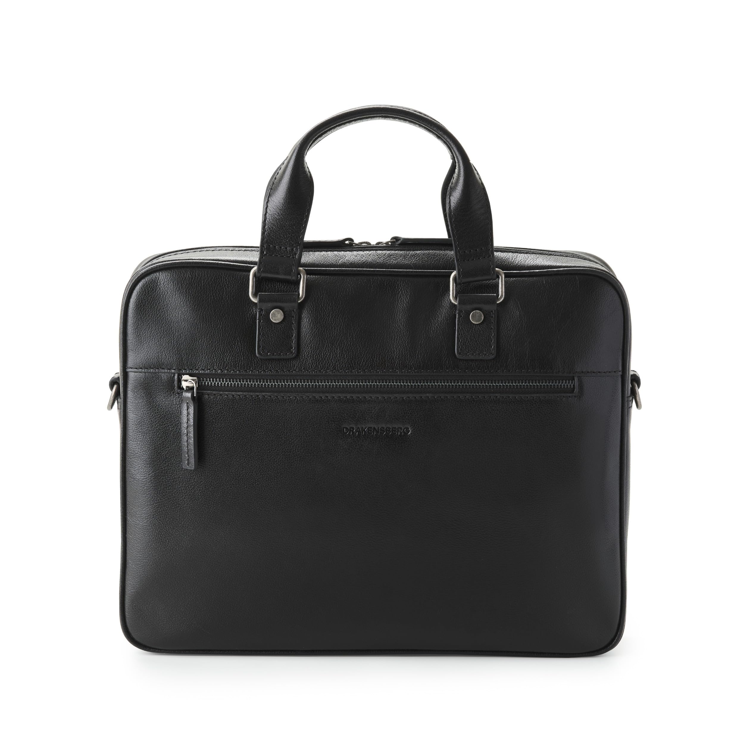 DRAKENSBERG Sacoche pour ordinateur portable 15" « Marlon » en cuir, pour homme, sacoche de luxe pour le bureau, le travail et les voyages, 8 l