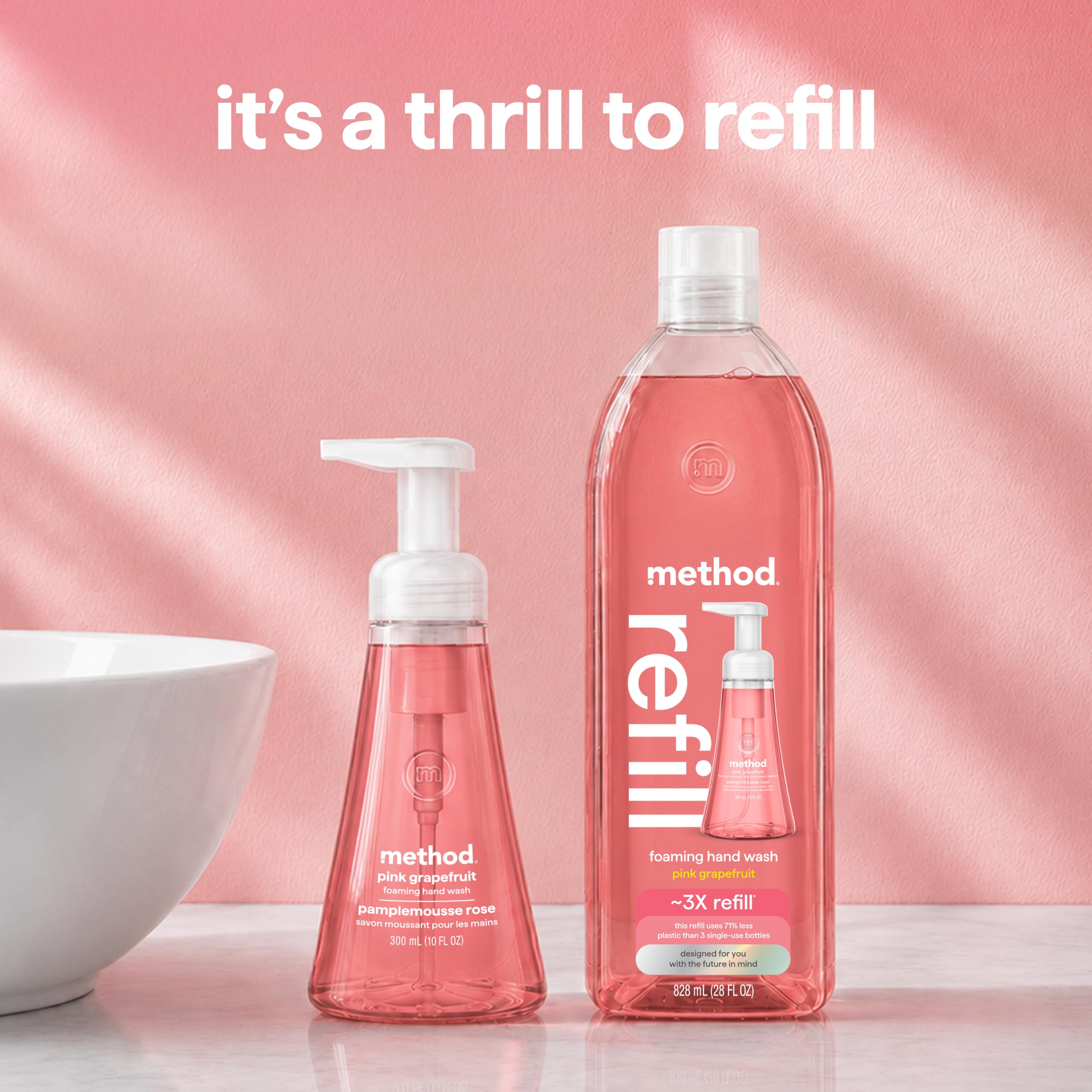 Amazon.com: method Foaming Hand Wash Refill, Pink Grapefruit, 28