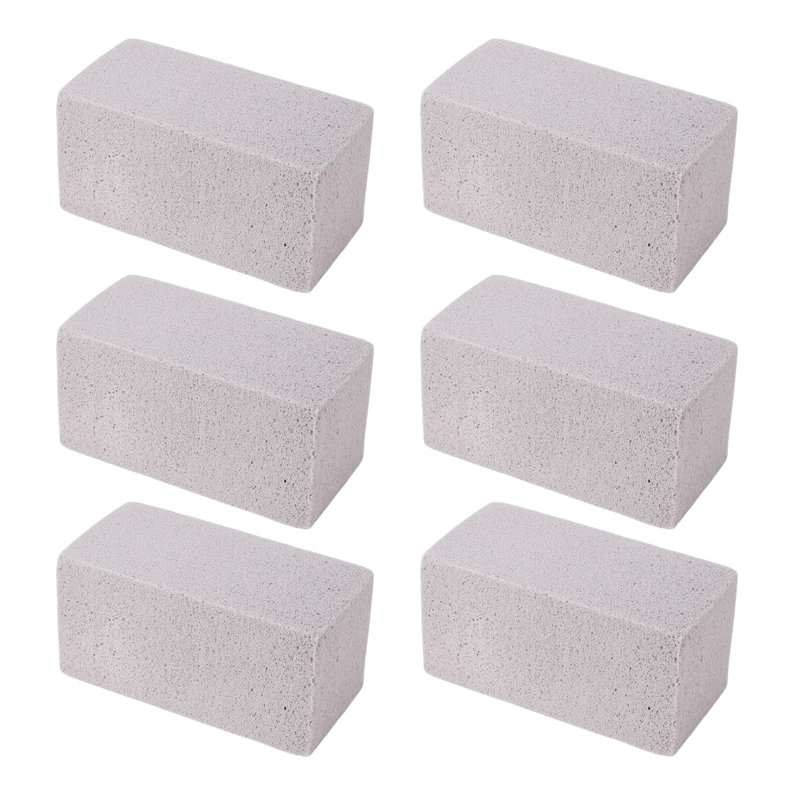 6 Piedras Pómez para Piscina, Bloque de Piedra Pómez para Escala de Agua, Manchas de Agua Dura, Depósitos de Calcio, Fregadero de Acero Inoxidable, Bañera, Azulejo de Ducha, con Agarre de (L)