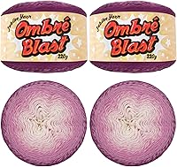 Vista 49 de JubileeYarn Hilo Ombré Blast - 220g/pastel Algodón Peso Bebé - Cripta de Hielo - 1 Pastel