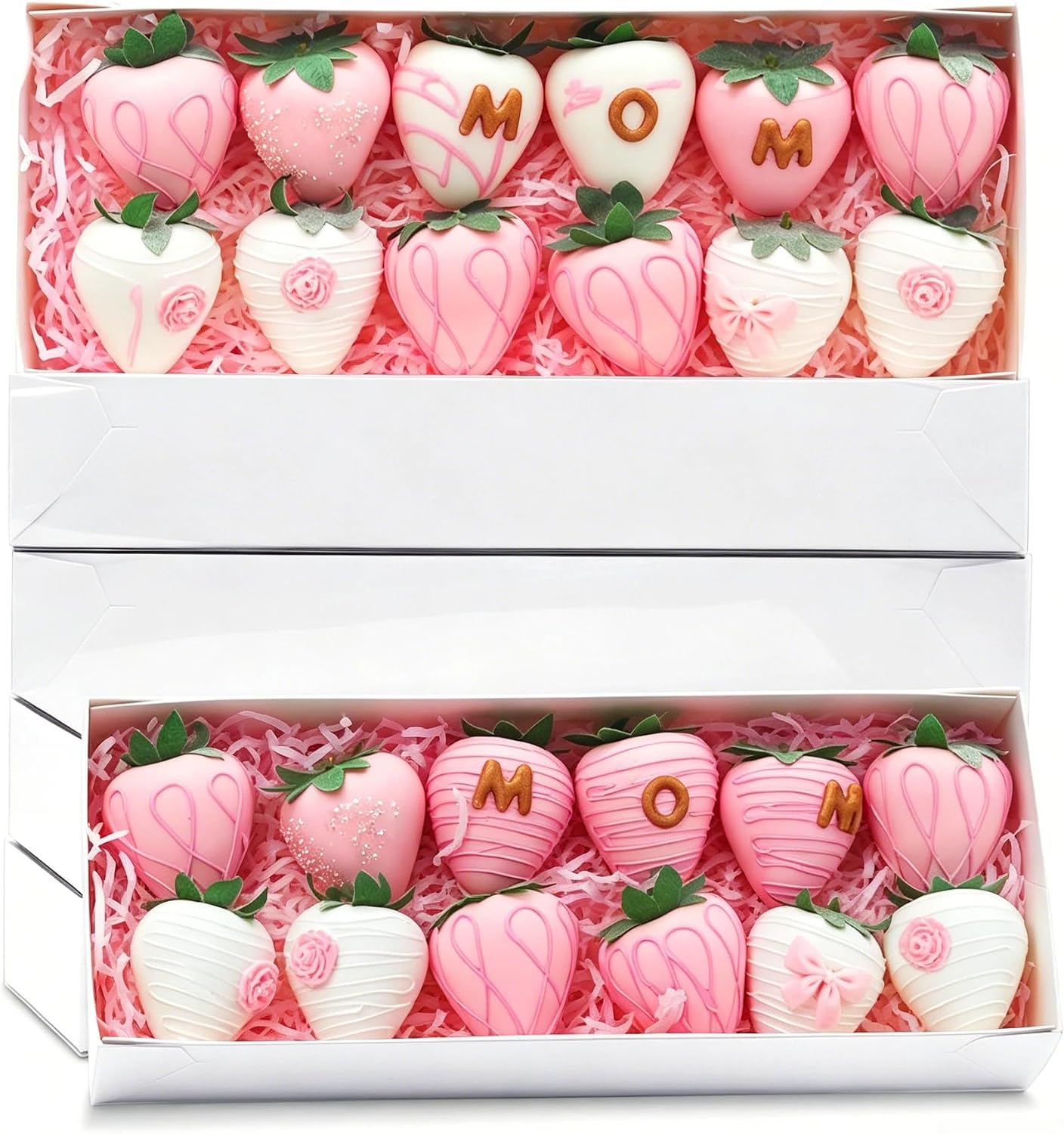 XINHPKGG 50Pcs 12x4.5x2 Inch Chocolate Strawberries Boxes for Wedding Party