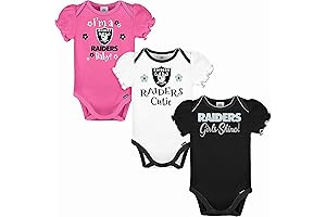 Gerber Baby Girls Football NFL Team 3 Pack Onesies
