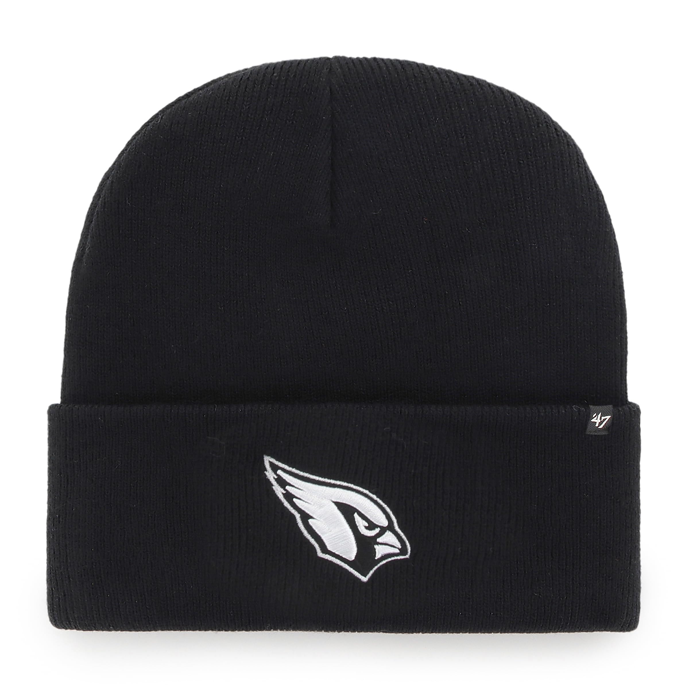 47 Arizona Cardinals NFL Haymaker Unisex Beanie Cuff Knit, One Size Fit, Team Badge, Black
