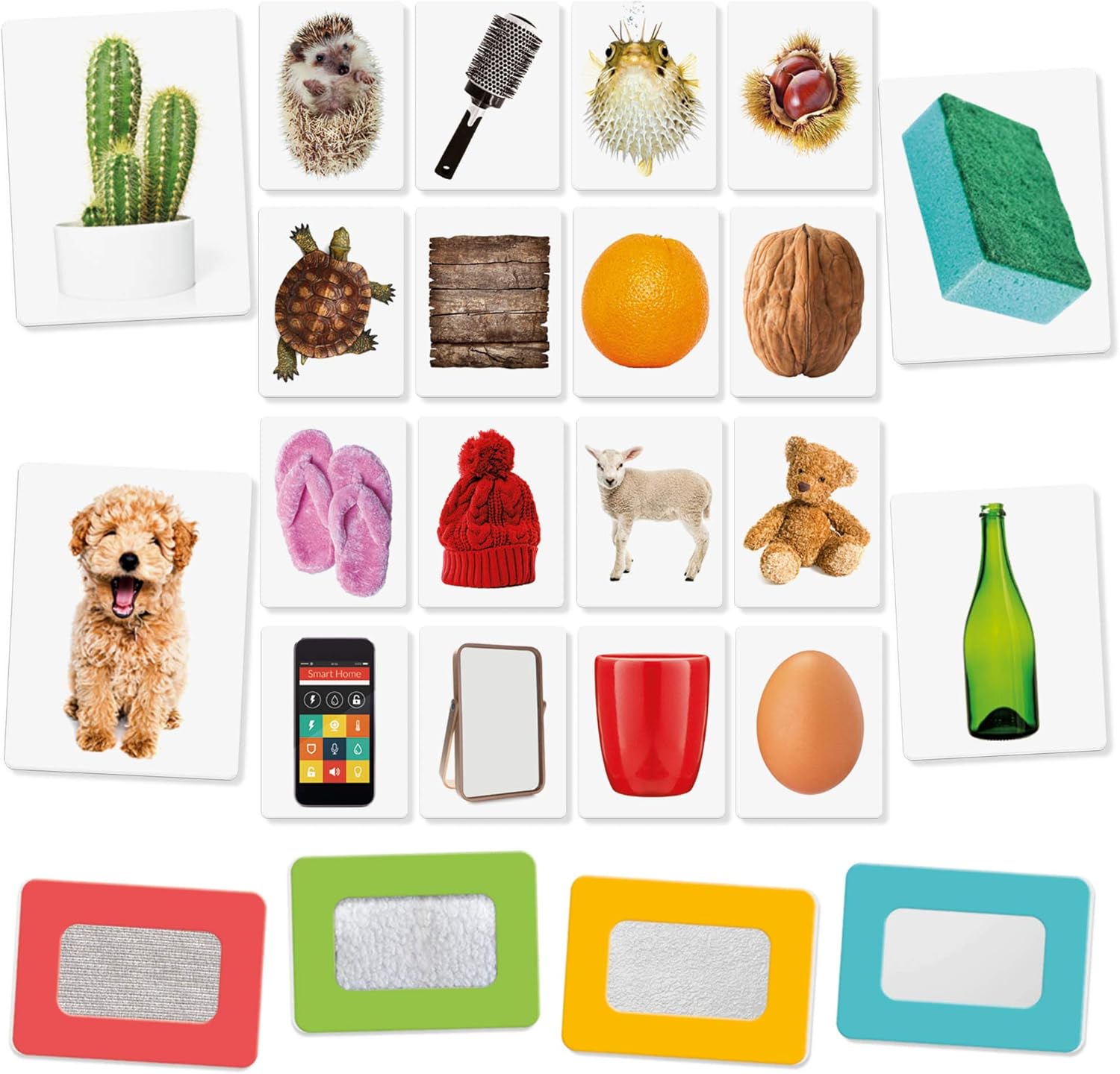 Headu Tastkarten Montessori – Observing, Touching and Feeling!: Educational Game for Children Aged 1 to 4 Years, German Version (DE52460)