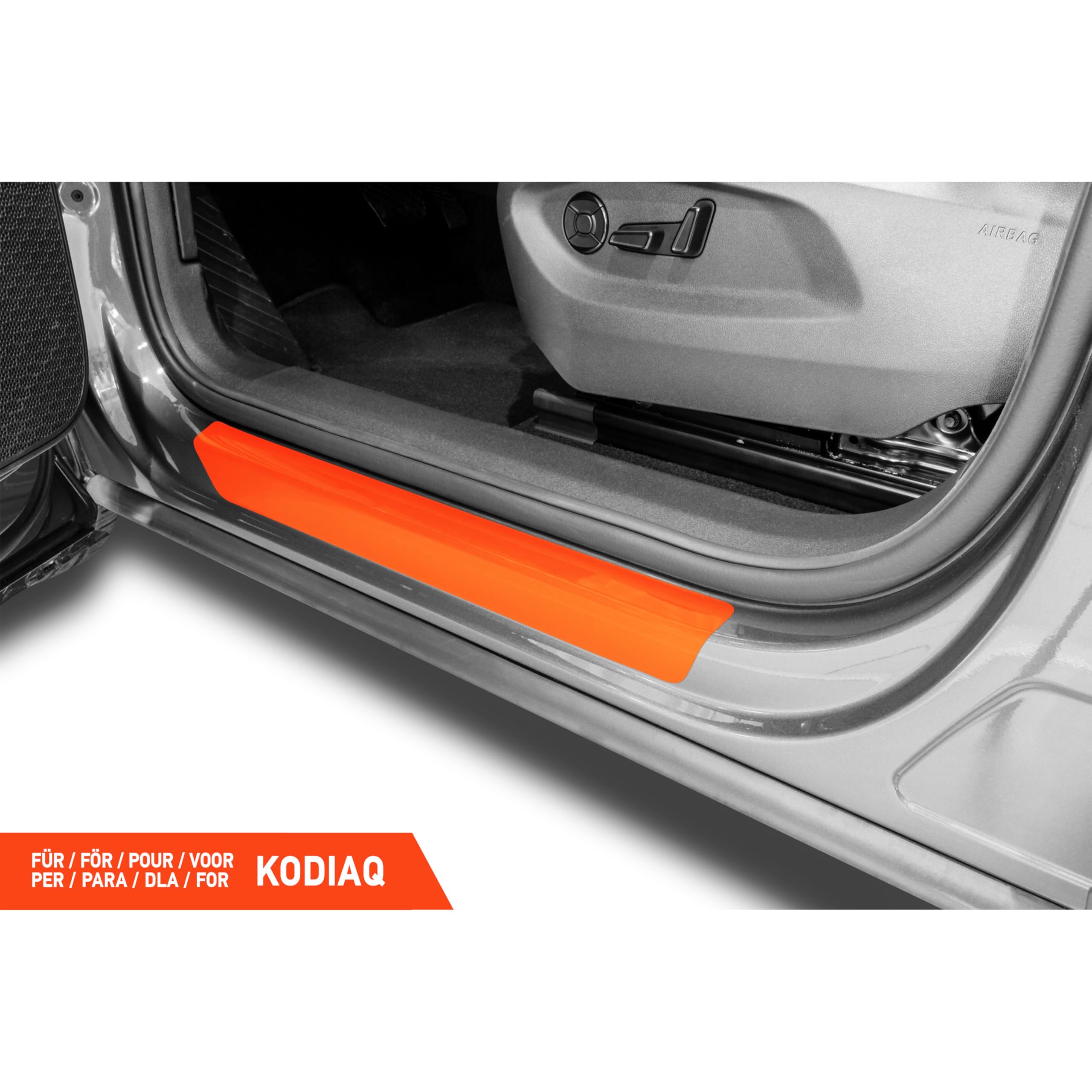 Luxshield Protection Seuil de Porte Voiture Carrosserie pour Skoda Kodiaq 2 (II) PS7 I 2023-2026 - Accessoire pour Auto - Anti Rayure Stickers Transparent