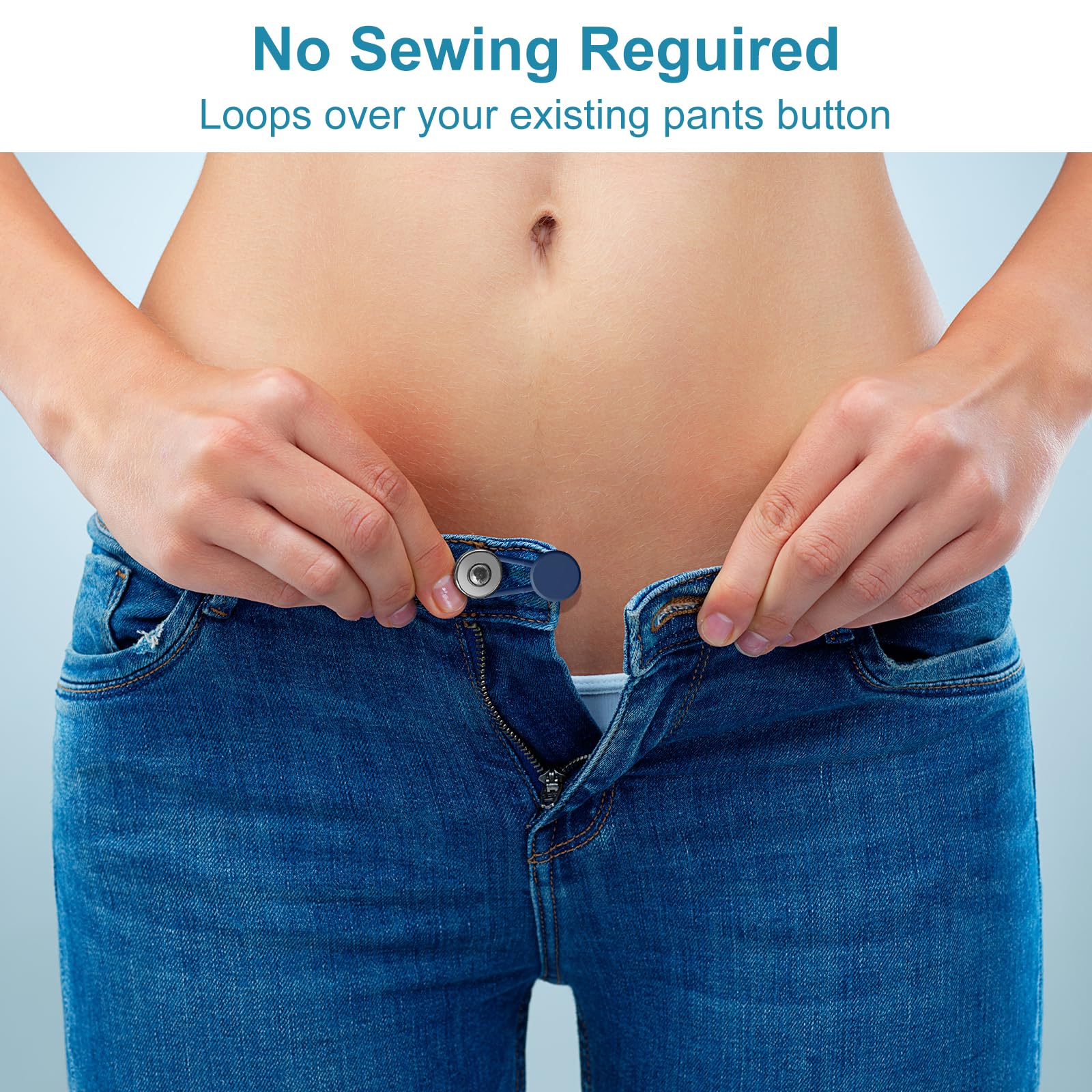 Pack 6 Extensiones De Botón Para Pantalones - Ajuste Cómodo Sin Coser, Hombre Y Mujer
