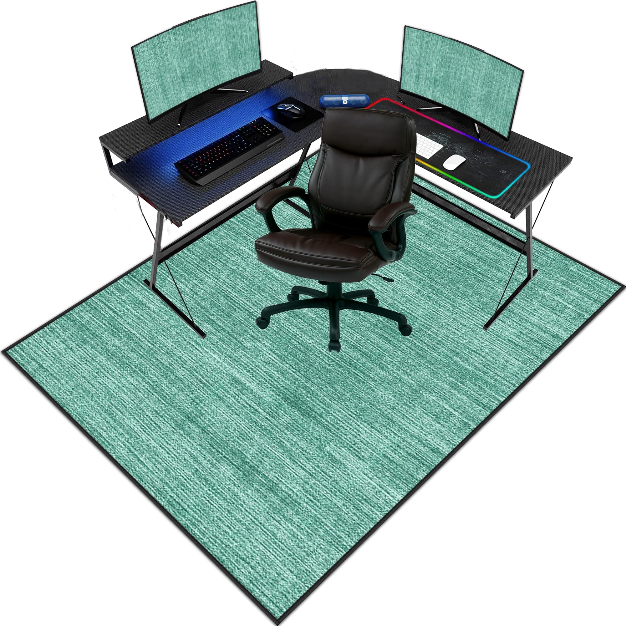 Tappeto Salvapavimento Antiscivolo Sedia Ufficio 110 x 160 cm | Tappetino Sedia Gaming Protettivo per Pavimenti Duri Tappeto per Sedia con Ruote