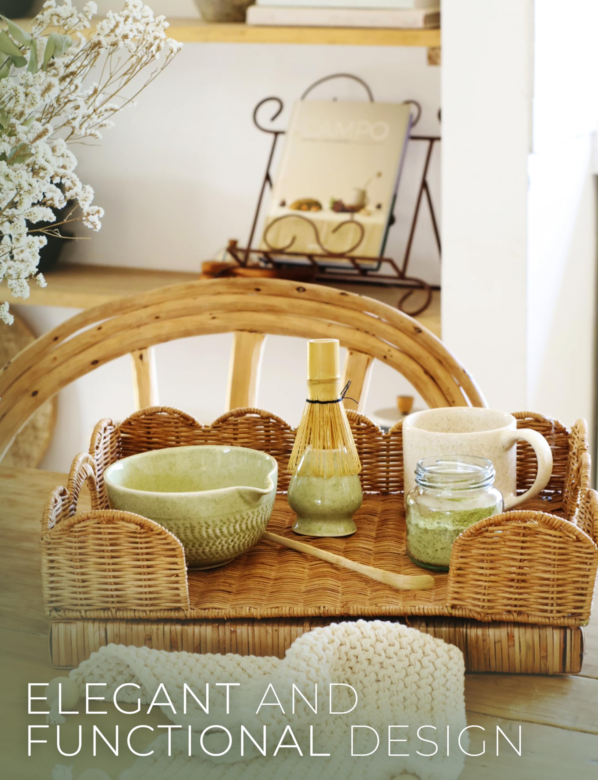 Matcha-Teeset mit Keramikschale, Ausgießer, Bambus-Schneebesen, Schaufel, Schneebesenhalter, Premium-japanisches Zeremonie-Set für Teeliebhaber, Geschenk-Set (grün)