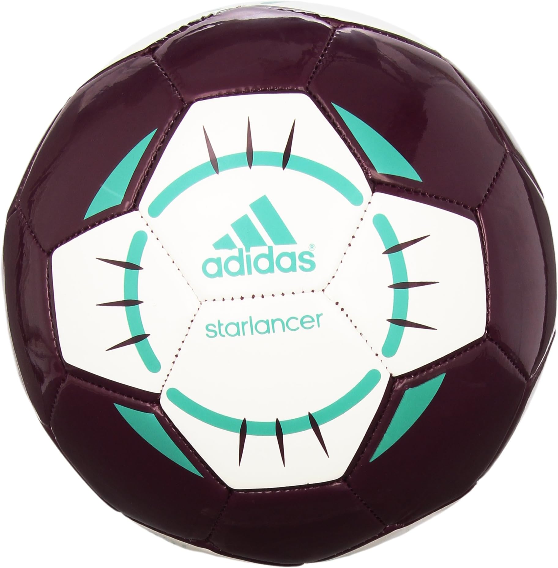 Unisex Starlancer Club Soccer Ball, Amazon Red/White/Bright Green, 3
