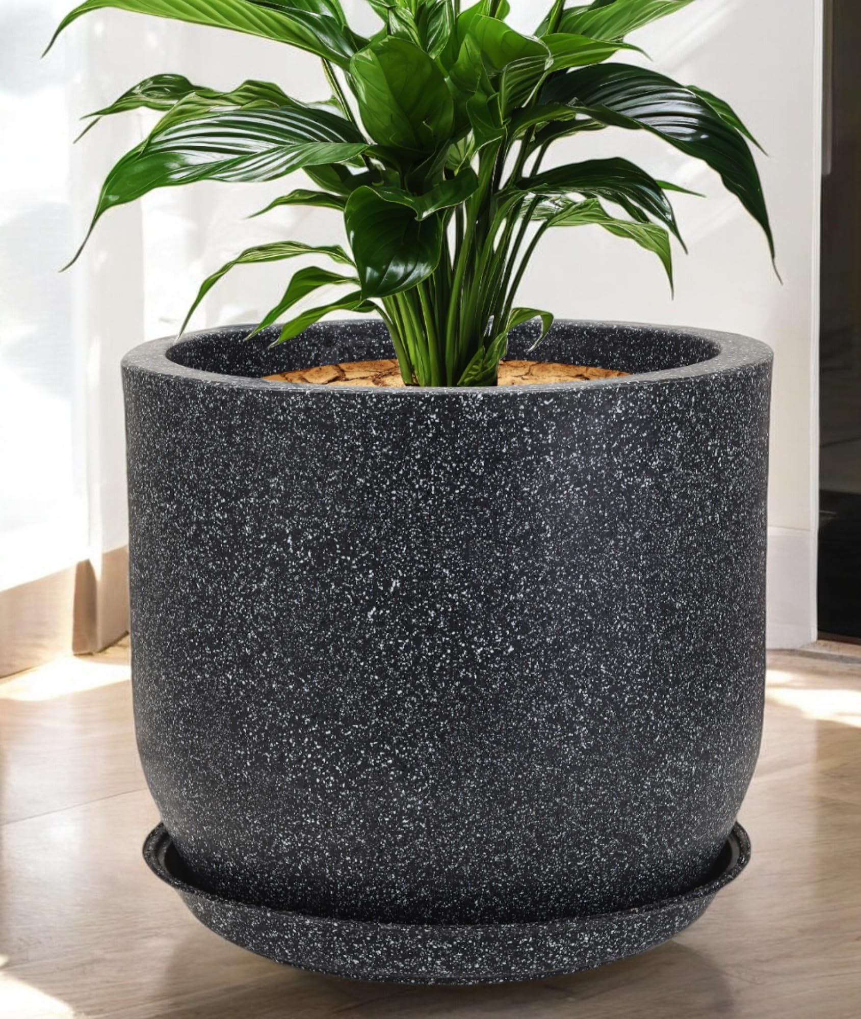 GTB Jaguar Pots for Plants Highly Durable Polymers Lightweight Indoor Outdoor Flower Pot Gamla Container Planters for Living Room, Balcony, Garden, Office (Plants NOT Included) (Grey Marble, 16 inch) (B0DGF6PQH8) Amazon Price History, Amazon Price Tracker