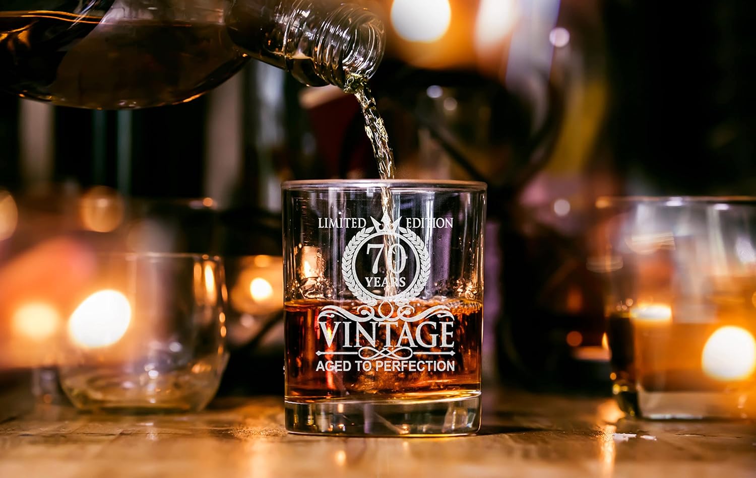 70th Birthday Gifts For Him - Limited Editions 11oz Whiskey Glass - 70th Birthday Decorations For Men - 70th Bday Gifts Ideas For Grandpa, Papa, Friends - Turning 70 - Party Supplies - Image 8