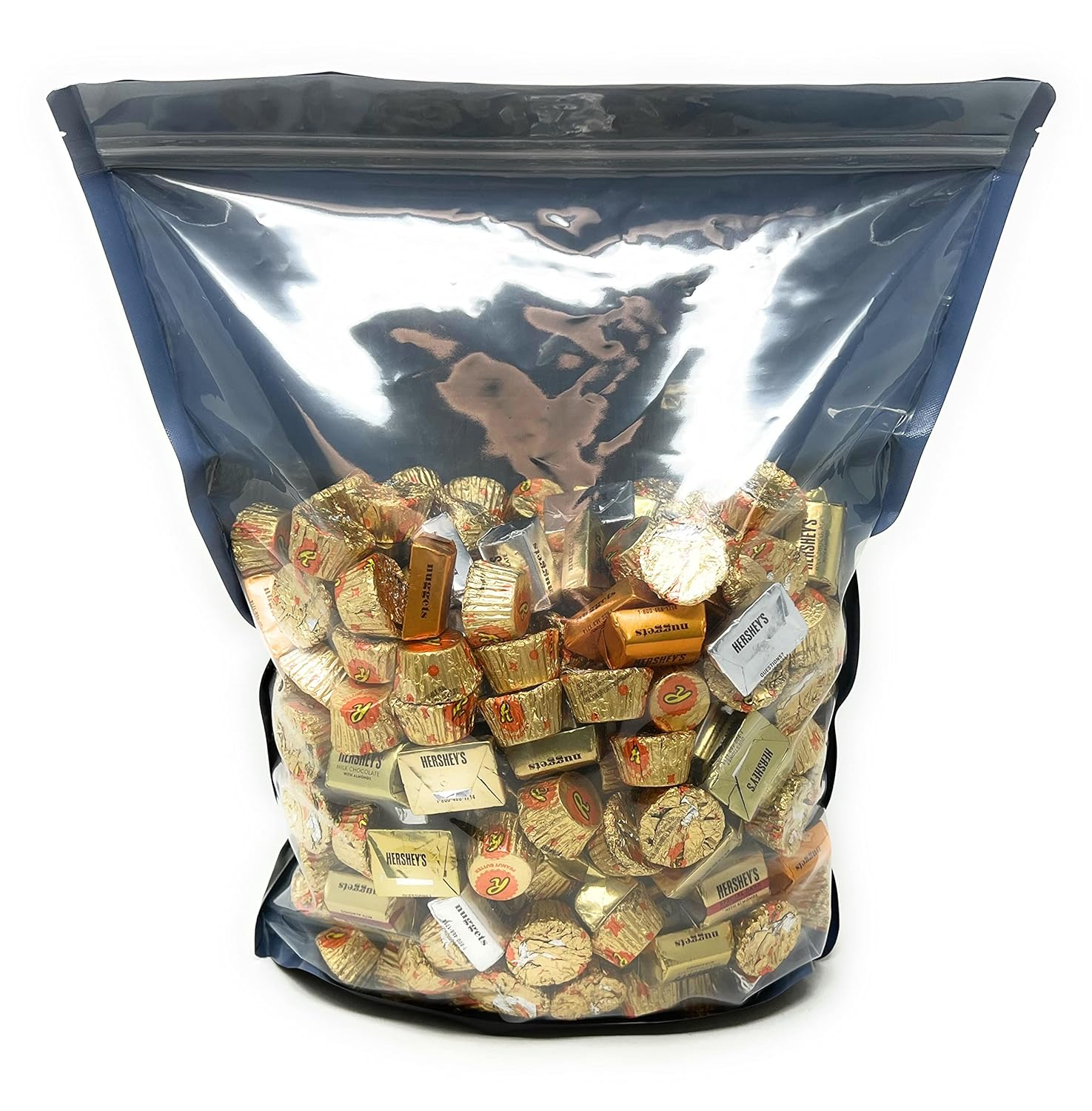 Holiday Special Hershey's Nuggets Miniature Peanut Butter Cup Chocolate 7 Lbs American Bulk Candy Mini Bars Pack Individually Wrapped In Resealable Stand Up Bag (112 Oz) : Grocery & Gourmet Food