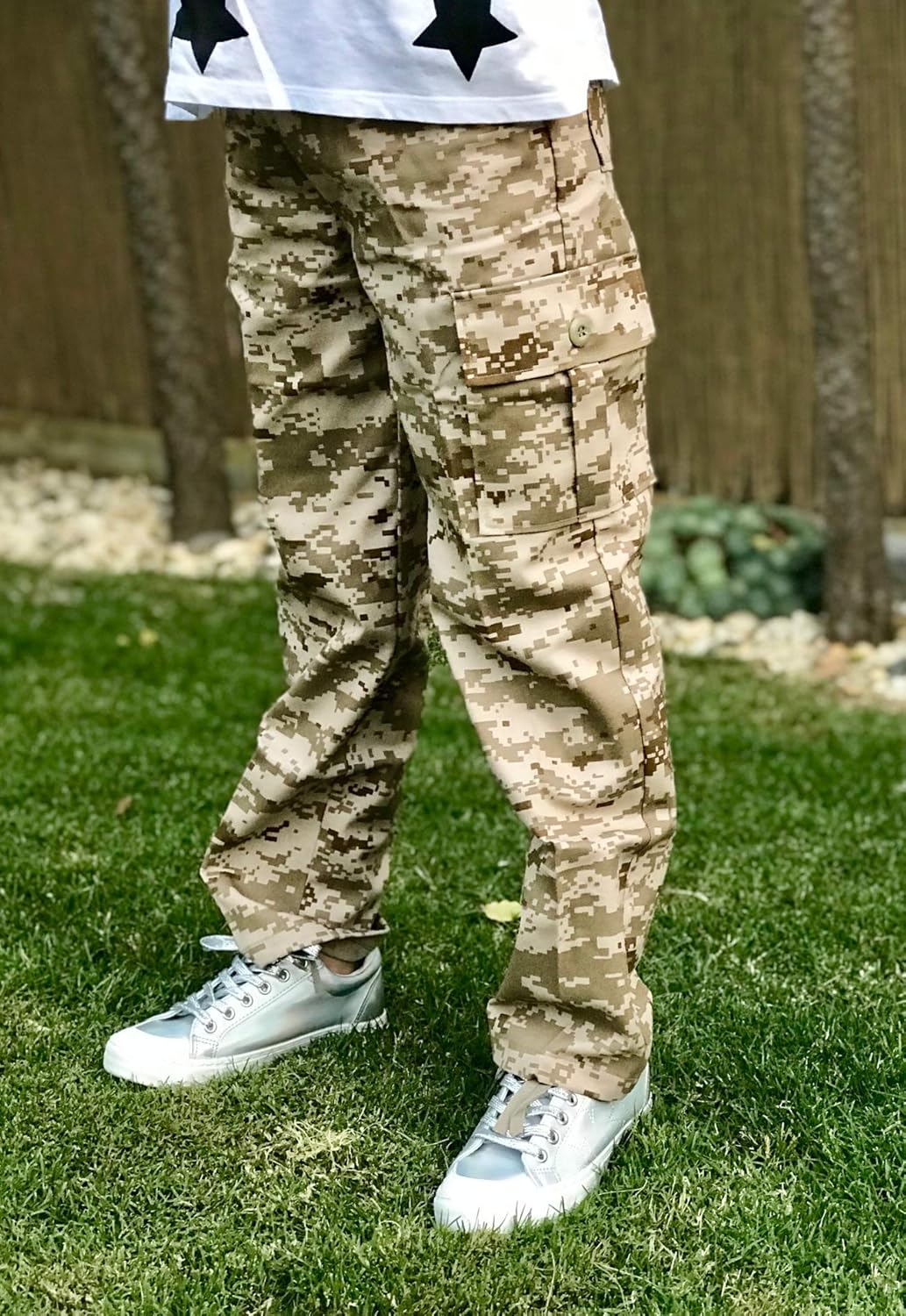 BACKBONE Boys Girls Kids Combat Army Ranger Camping Outdoor camo Cargo Pants Trousers - Image 2