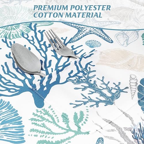 Miniatura 8 de FRAMICS Delantal infantil para cocinar, para niñas y niños, diseño de vida marina, bonito delantal con bolsillos, delantal impermeable azul océano