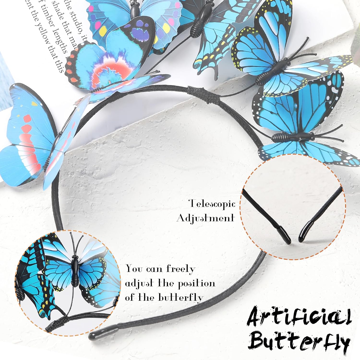 Butterfly Headbands Fascinators for Women - Monarch Butterfly Crown Tea Party Halloween Headpiece for Kentucky