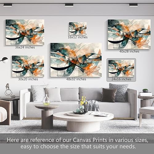 Miniatura 346 de Lienzo artístico para pared, pinturas de arte abstracto, fantasía azul, grafiti colorido sobre fondo blanco; decoración artística moderna para sala