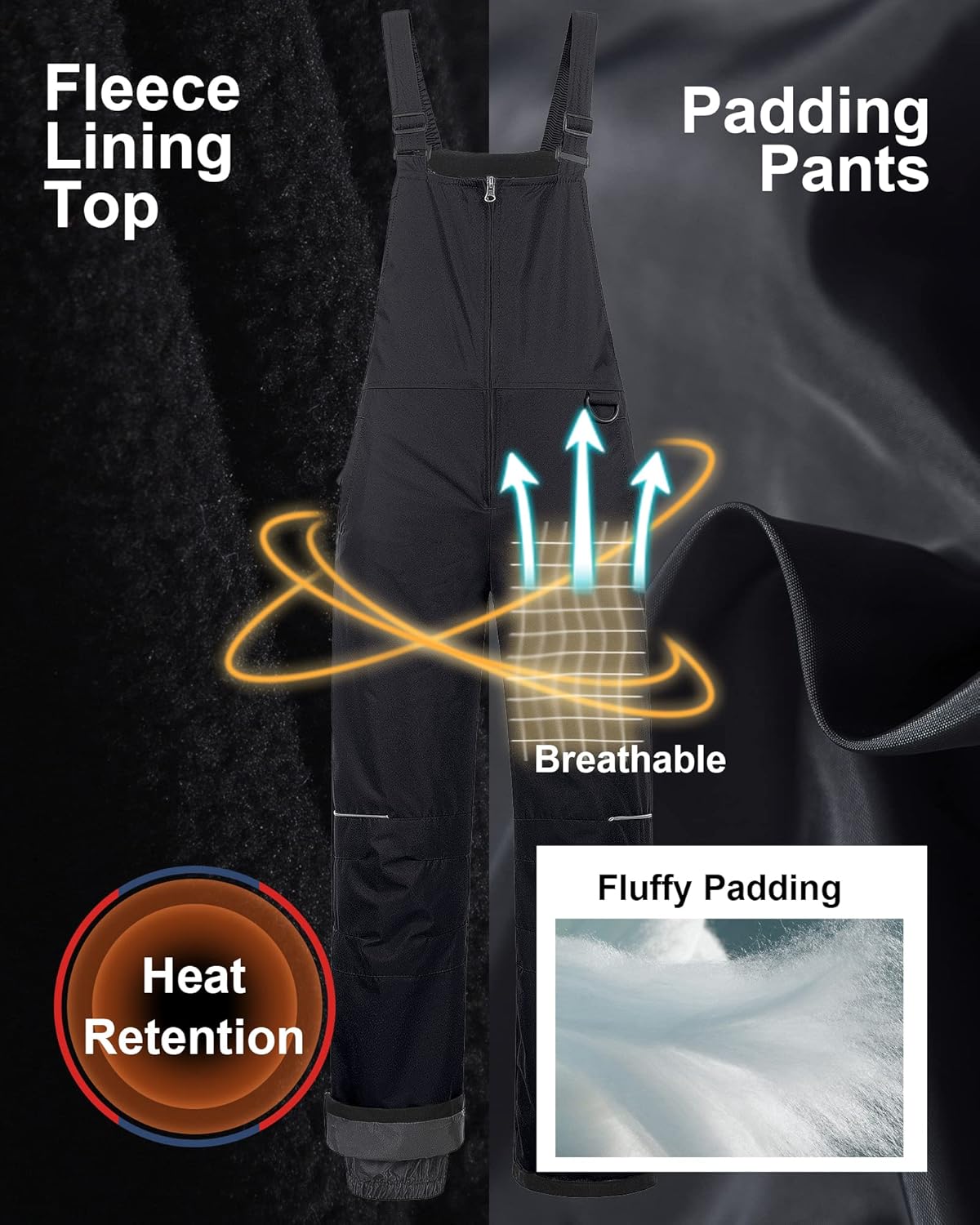 CREATMO US Girl's Snow Bibs Kids Ski Pants Waterproof Insulated Winter Overalls : Clothing, Shoes & Jewelry