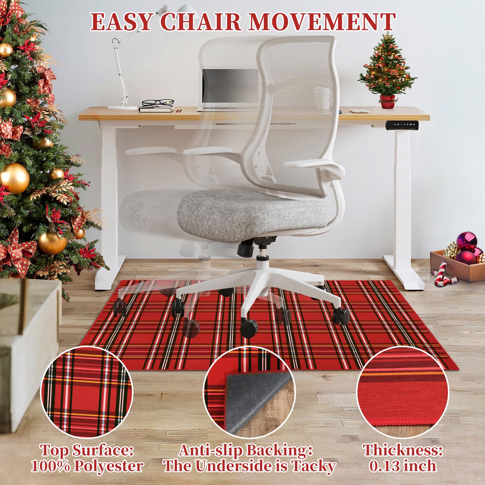 Office Chair Mat For Hardwood/Tile Floor, 36" X 48" PVC Desk Computer Chair Mat Carpet Floor Protector, Dark Grey | Best Buy Canada