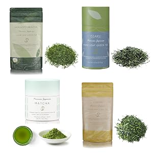 Matcha Nozomi Issaku and Gokuzyo Aracha Tea Assortment from Japanese Green Tea Co - Single Origin All-Natural Japanese