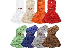 Hoolerry 8pcs Crochet Hanging Dish Towel Holder for Kitchen Store