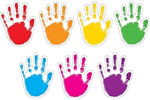 Colorful Helping Hands Bulletin Board Cutouts for Classroom