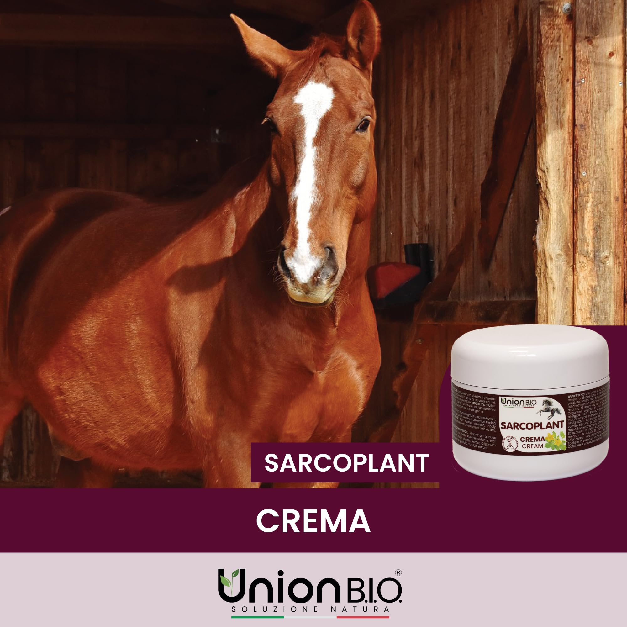UNION B.I.O. SOLUZIONE NATURA SARCOPLANT Crema Protettiva per Sarcoidi Equini 50ml