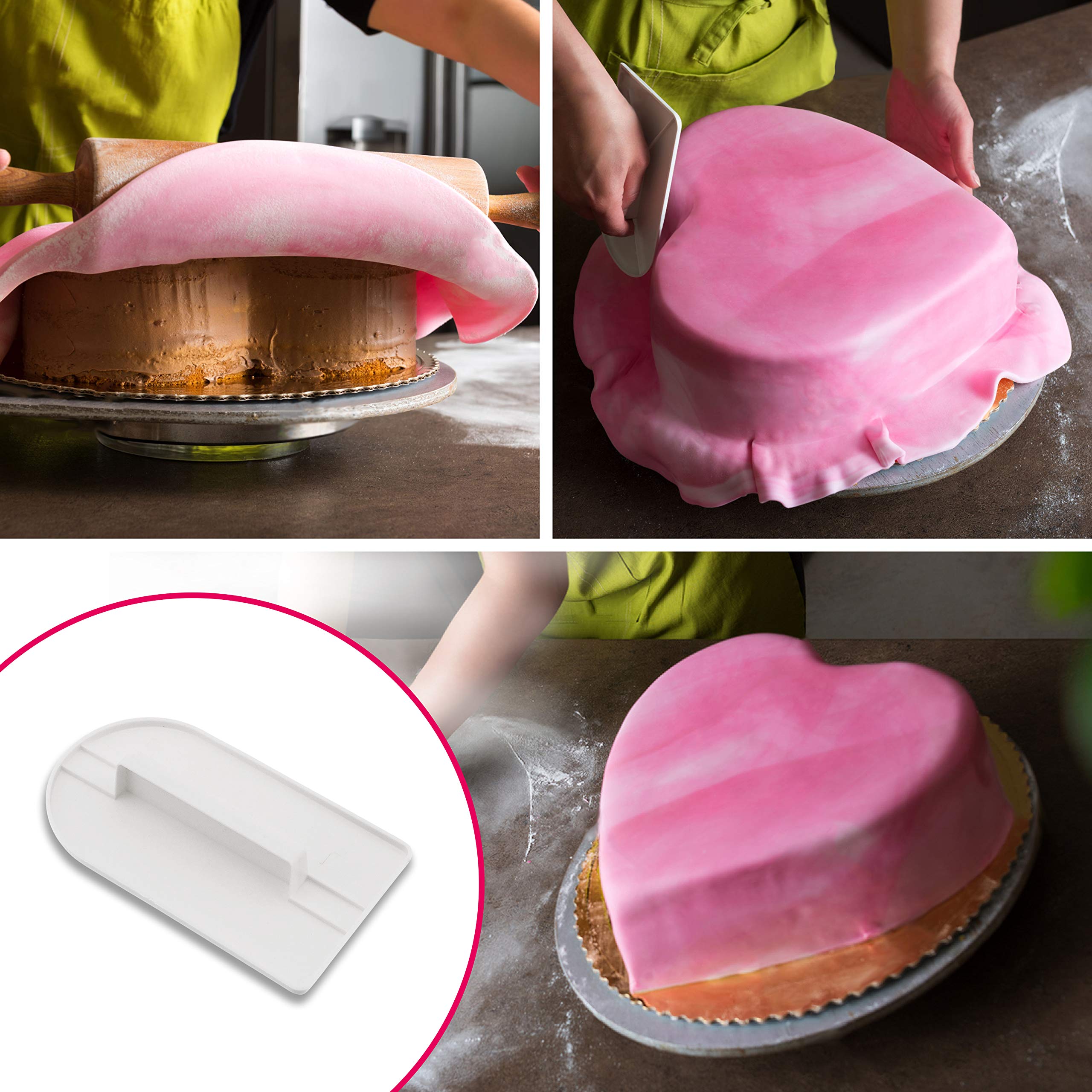 MoNiRo, set di 68 stampini per fondente, grandi – Stampi per biscotti da pasticceria – Strumento per modellare torte – Accessori per il retro e fondente – Stampini per fondente e fiori