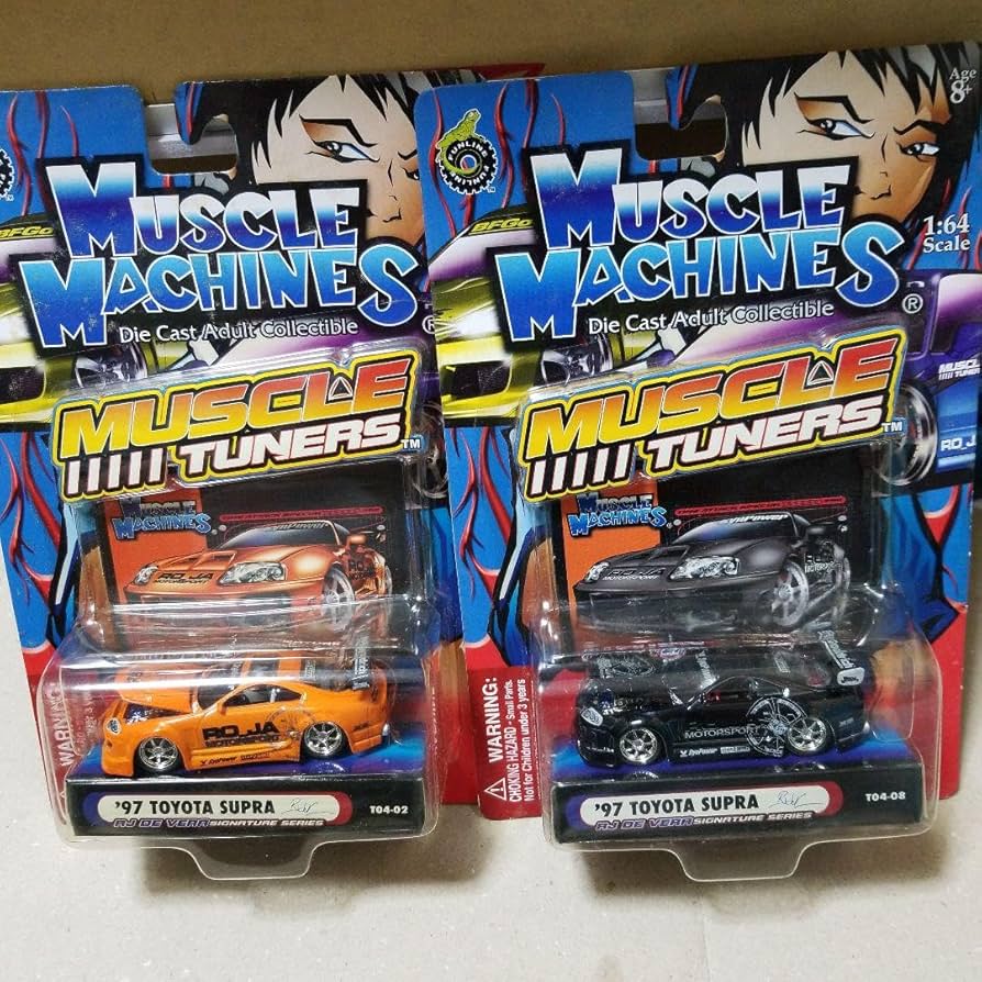 1/64 マッスルマシーン スープラ ２台セット売り Muscle Machines 1:64 1995 Toyota Supra (MK4) RE