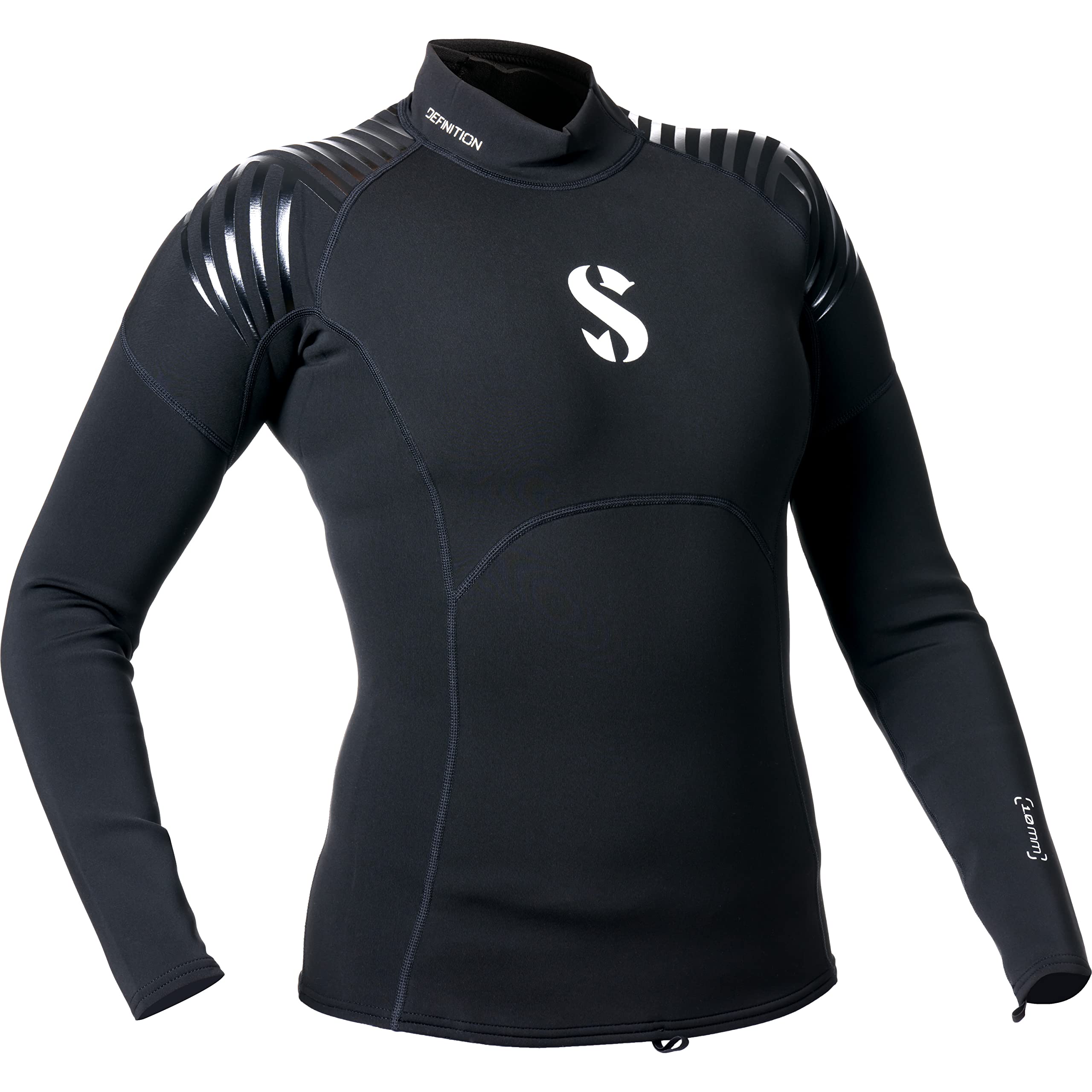 SCUBAPRO Women's Definition Top, Long Sleeve Wetsuit, 1mm (2XS, Black)