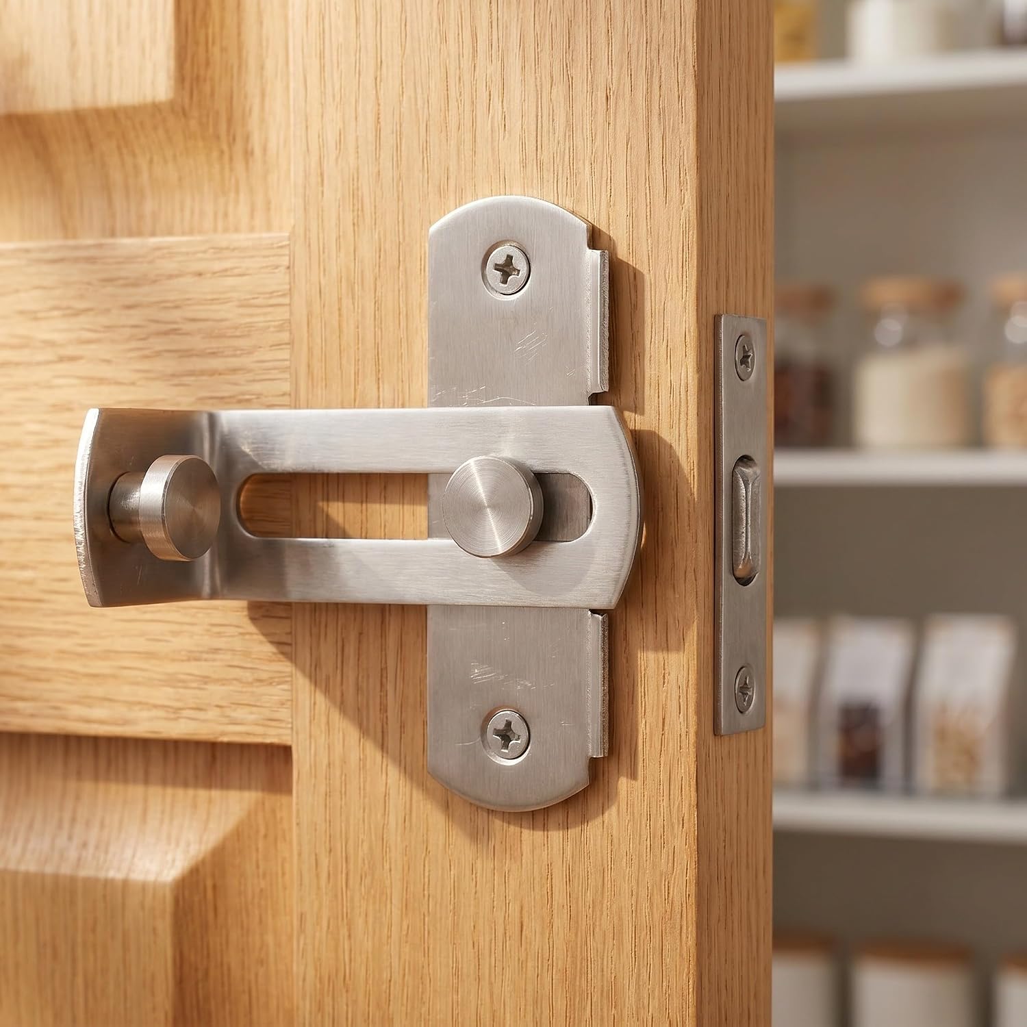 NOLITOY Stainless Steel Barn Door Lock Hasp Latch with Enhanced Security and Rust Resistance for Sliding Doors and Barns, Modern Rustic Farmhouse Style Hardware