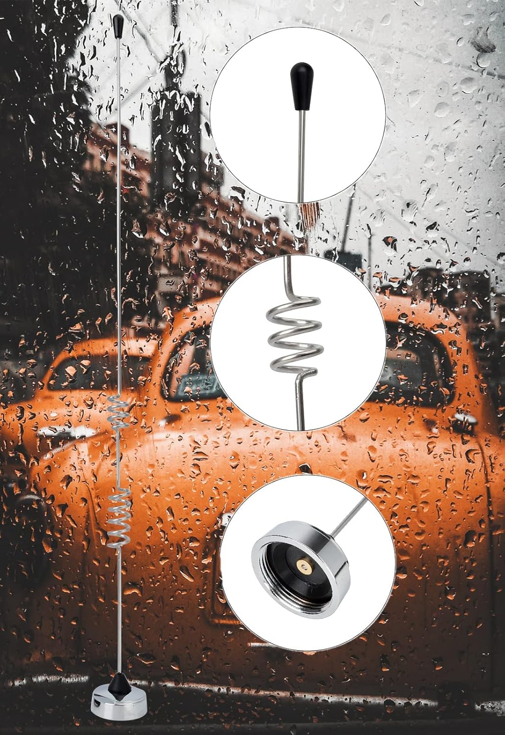 Dual Band NMO Mobile Antenna Bundle with 12V DC Power Cord