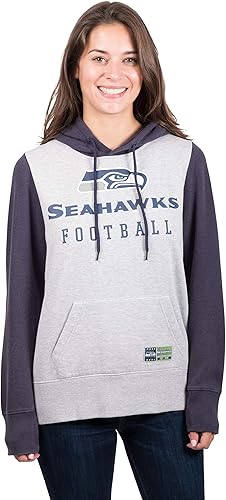 Ultra Game NFL - Sudadera con capucha para mujer, súper suave, con cuello de lazo