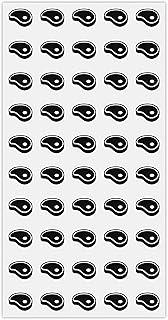 50 Wedding Meal Stickers - Food Identifier & Menu Choice Place Cards for Party Seating - Meal Option Indicator (Black, Meat)
