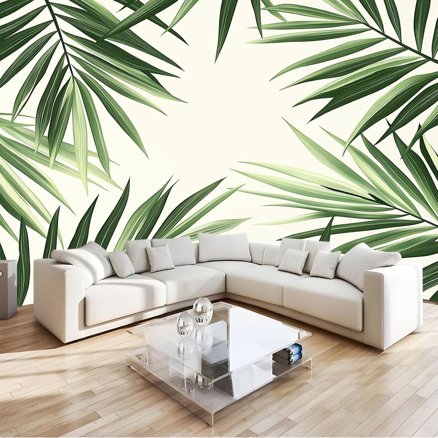 Papier peint panoramique feuilles tropicales 400x280 cm intissé