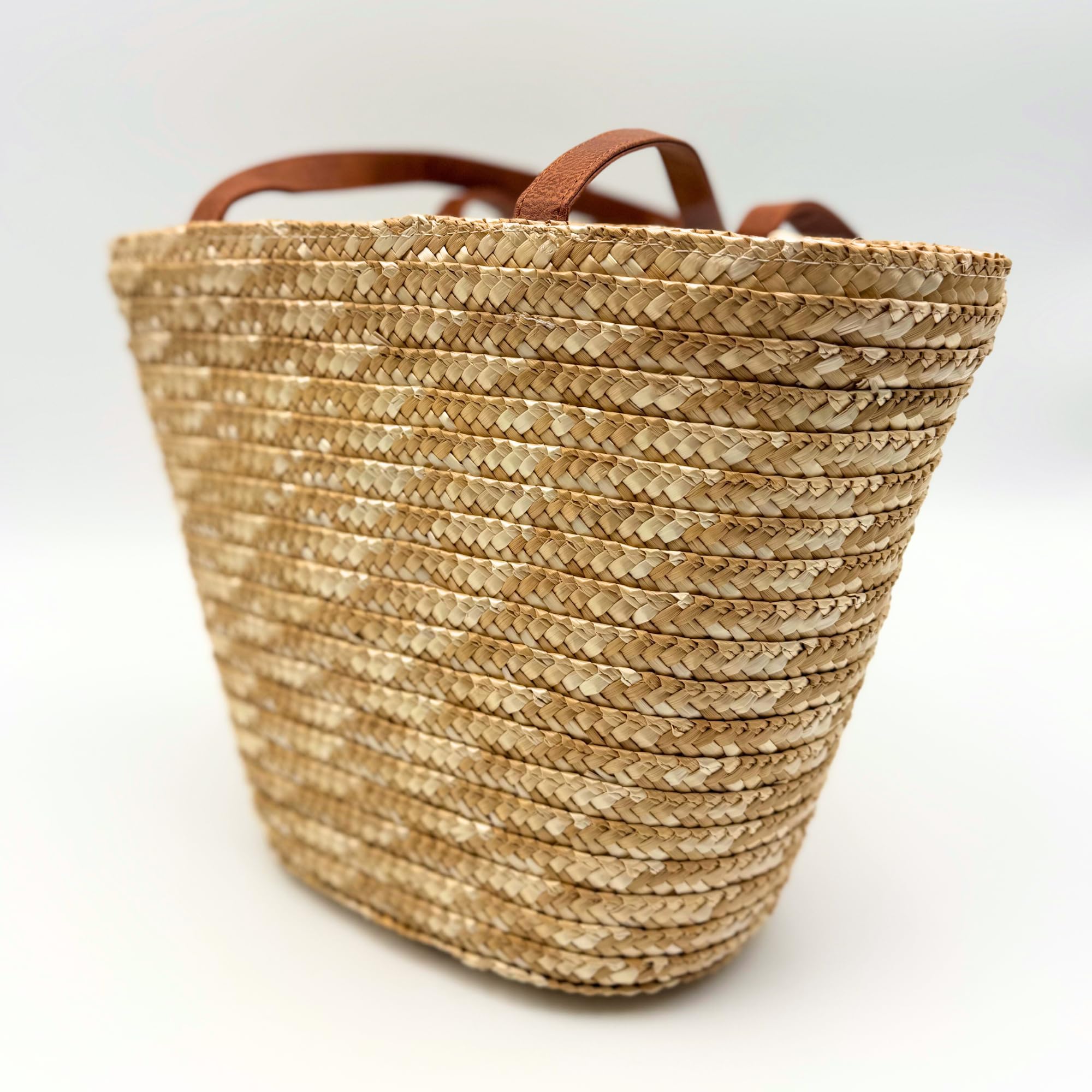 DIVINA Italian Design Borsa in Paglia, Intrecciata, Decorazione Limoni, 57x32x24 cm, Stile Mediterraneo - Limonea Maxi - BAG248