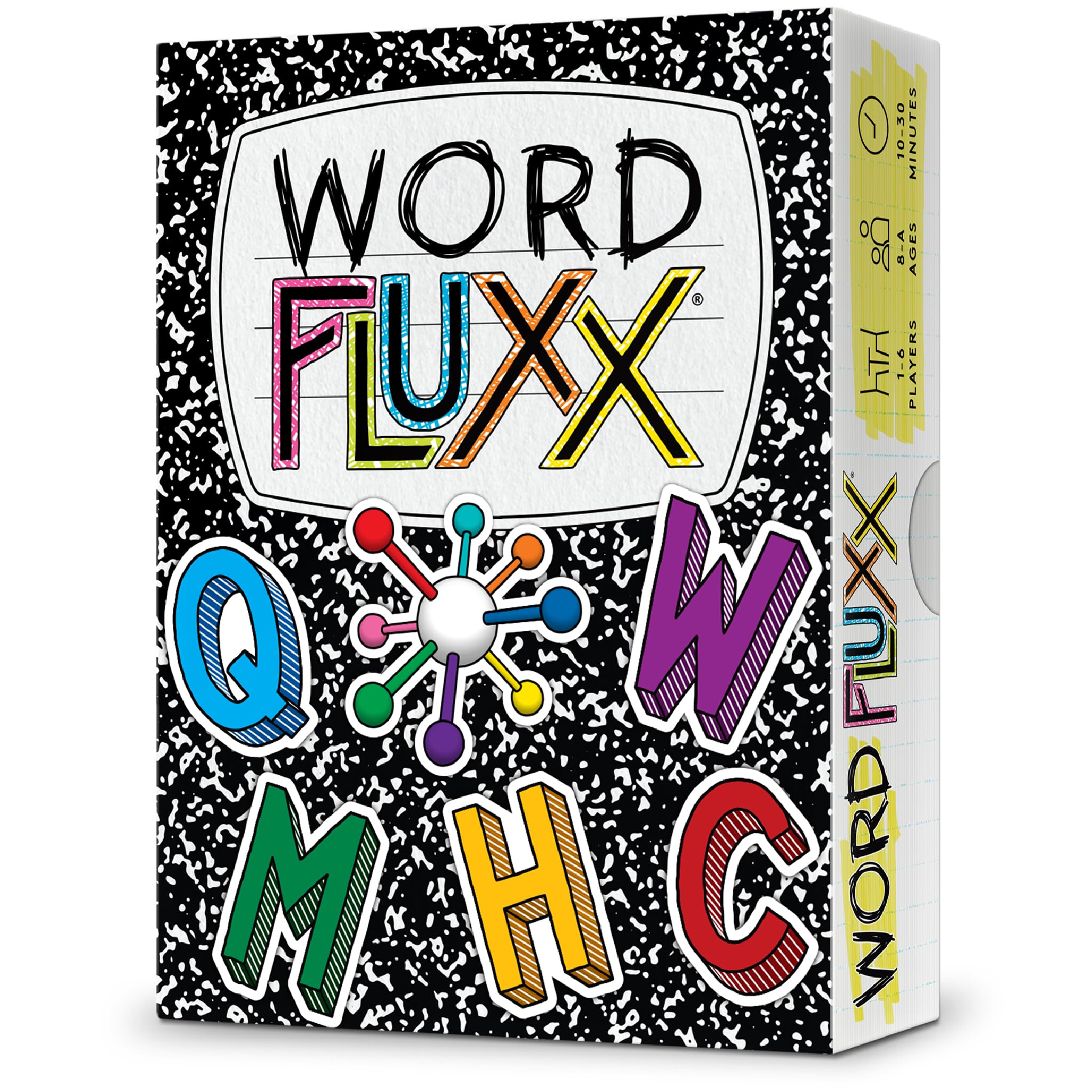 Looney Labs Word Fluxx - The Ever-Changing Alphabet Card Game for Fun Word Building and Educational Play, Ages 8 to Adult, 1-6 Players