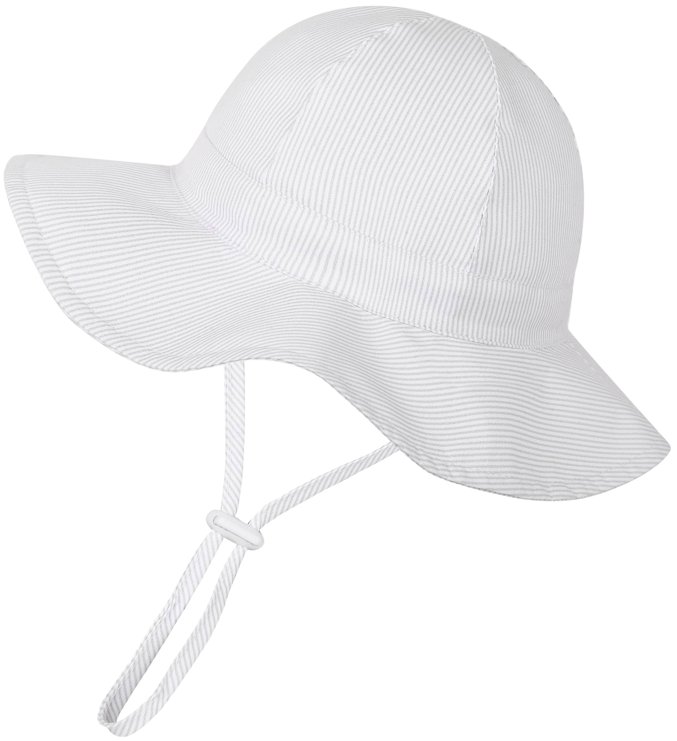 Baby Girl Sun Hat Infant Summer Beach Hats with UPF 50+ Toddler with Wide Brim Strap Outdoor Bucket Hat